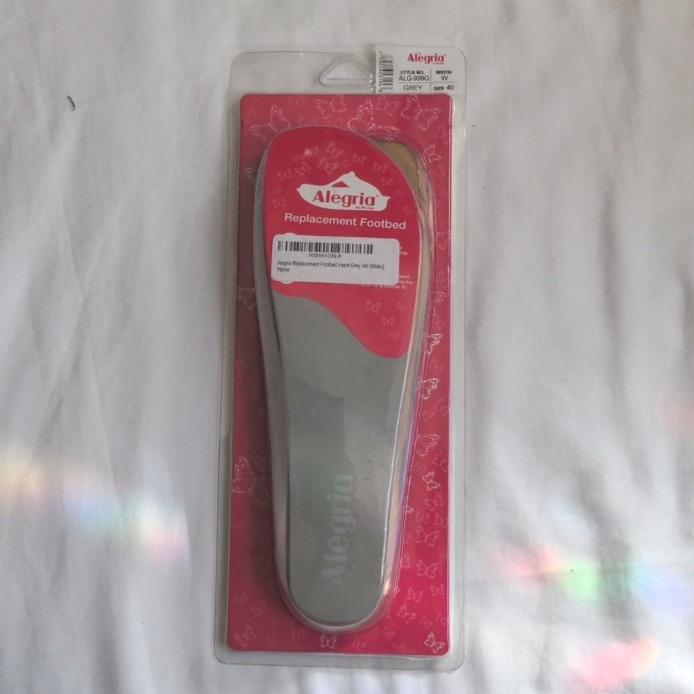 Alegria Replacement Foot bed Grey Size 40 ✨NWT!✨